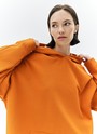 Худи oversize из плотного трикотажа рыжий цвет