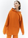 Худи oversize из плотного трикотажа рыжий цвет