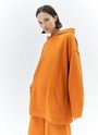 Худи oversize из плотного трикотажа рыжий цвет