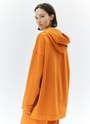 Худи oversize из плотного трикотажа рыжий цвет