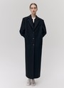 Пальто oversize c объемными плечами Trend серый в полоску цвет